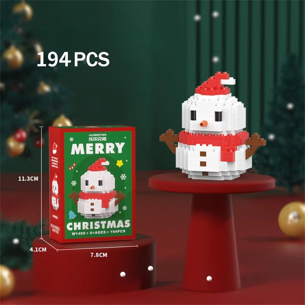 Christmas Micro Mini Building Blocks Toys - Santa Claus, Christmas Tree, Reindeer, Snowman Elements - Perfect Gifts