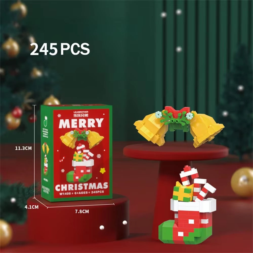 Christmas Micro Mini Building Blocks Toys - Santa Claus, Christmas Tree, Reindeer, Snowman Elements - Perfect Gifts