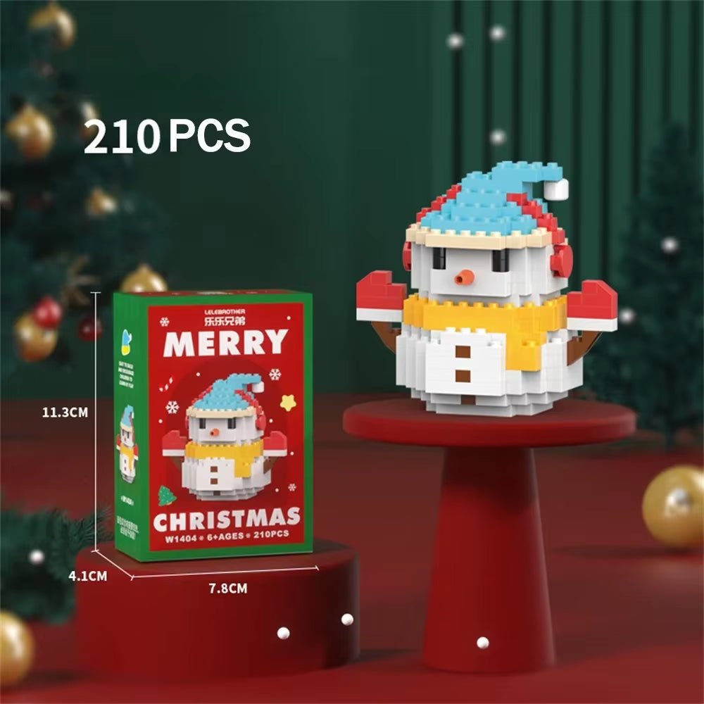 Christmas Micro Mini Building Blocks Toys - Santa Claus, Christmas Tree, Reindeer, Snowman Elements - Perfect Gifts
