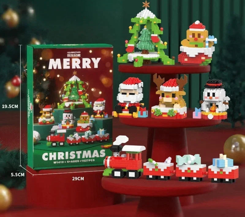 Christmas Micro Mini Building Blocks Toys - Santa Claus, Christmas Tree, Reindeer, Snowman Elements - Perfect Gifts