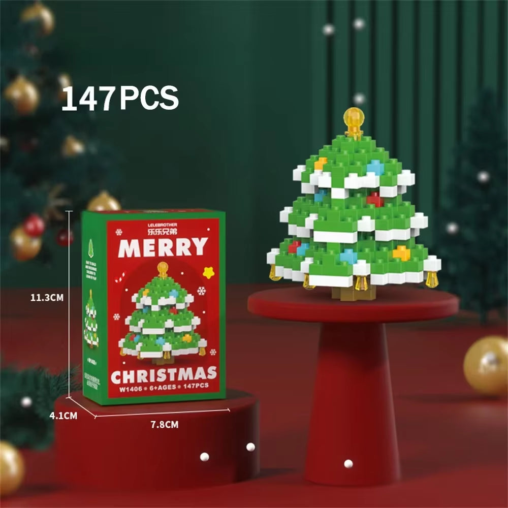 Christmas Micro Mini Building Blocks Toys - Santa Claus, Christmas Tree, Reindeer, Snowman Elements - Perfect Gifts