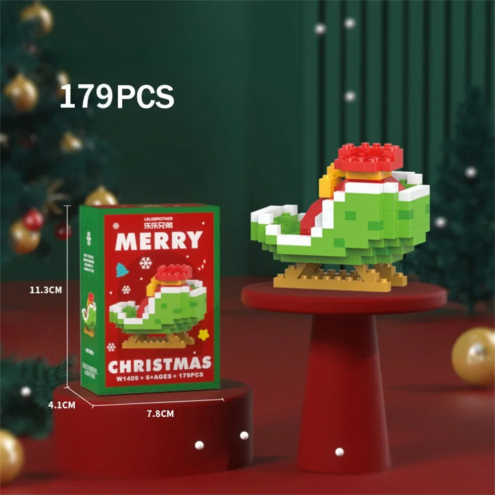 Christmas Micro Mini Building Blocks Toys - Santa Claus, Christmas Tree, Reindeer, Snowman Elements - Perfect Gifts